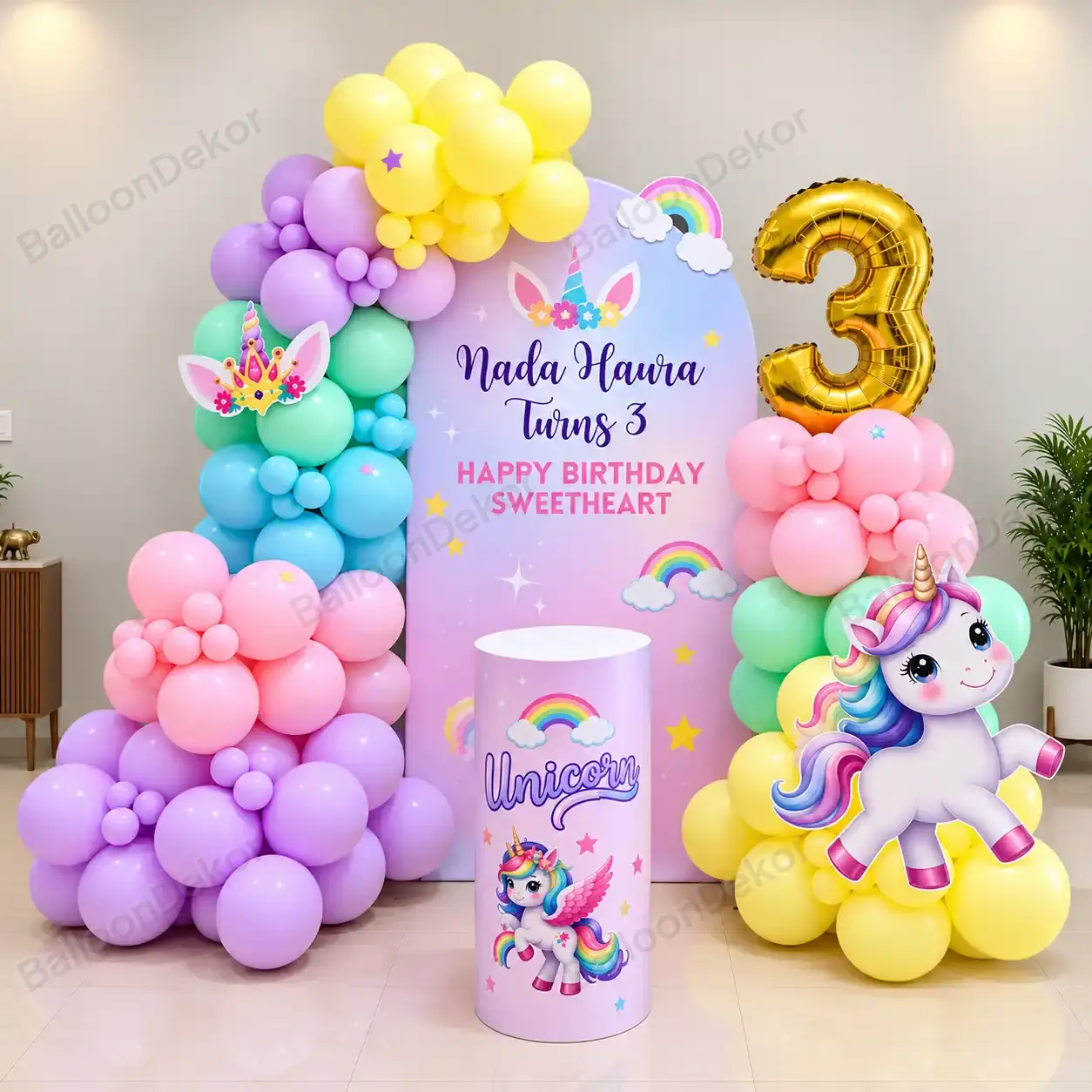 Enchanted Unicorn Dream Birthday Decoration