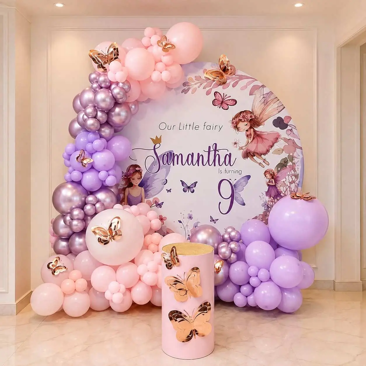 Fairy Butterfly Birthday Balloon Decoration