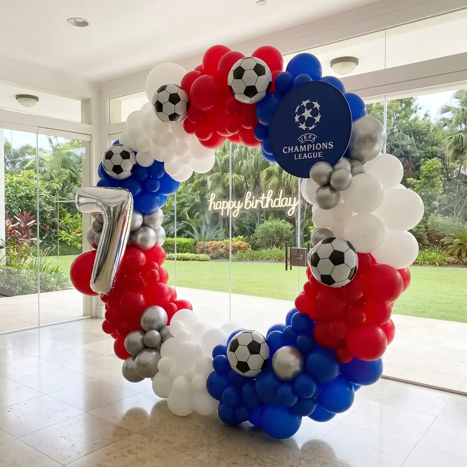 Football Theme Balloon Setup — thumbnail 2