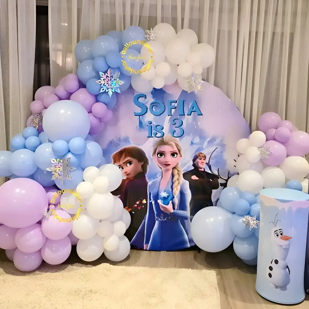 Frozen Themed Birthday Backdrop — Frozen Theme Decoration
