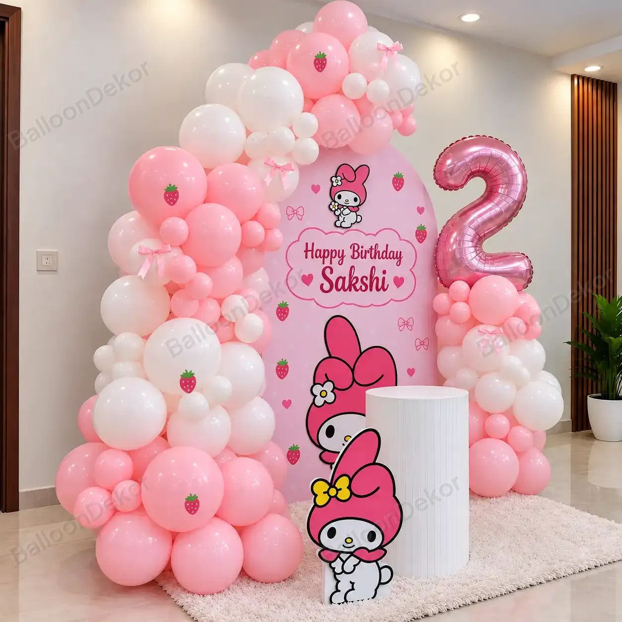 Hello Kitty Theme Birthday Decoration — thumbnail 2