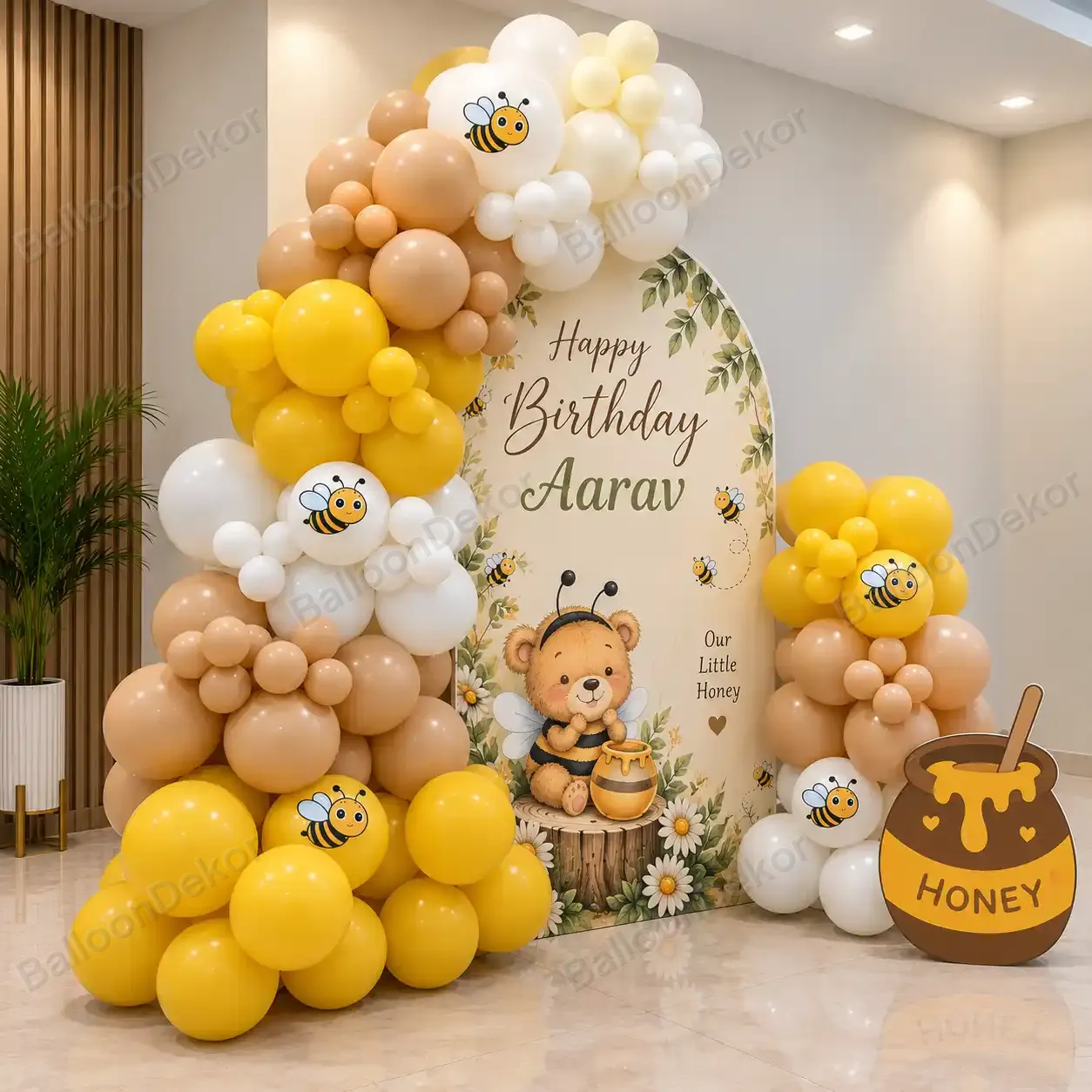 Honey Bee Theme Birthday Decoration — thumbnail 2