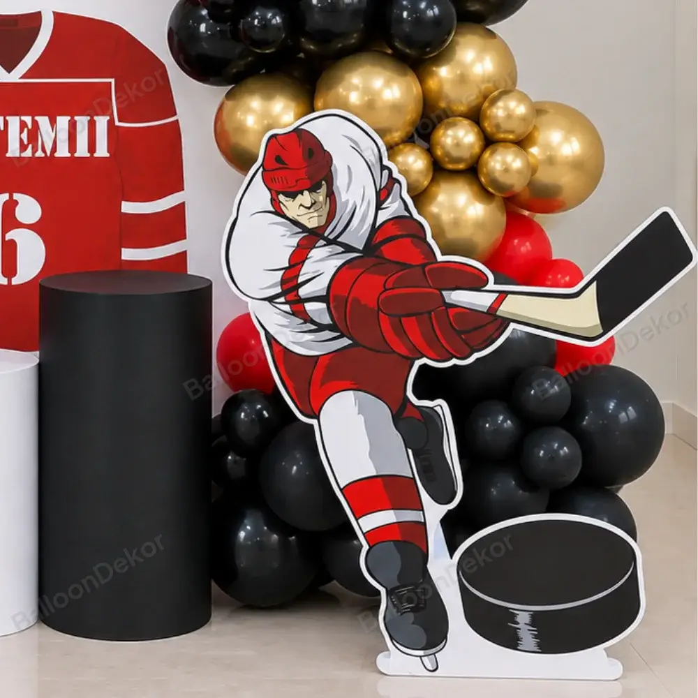 Ice Hockey Champion Birthday Balloon Decoration — thumbnail 3