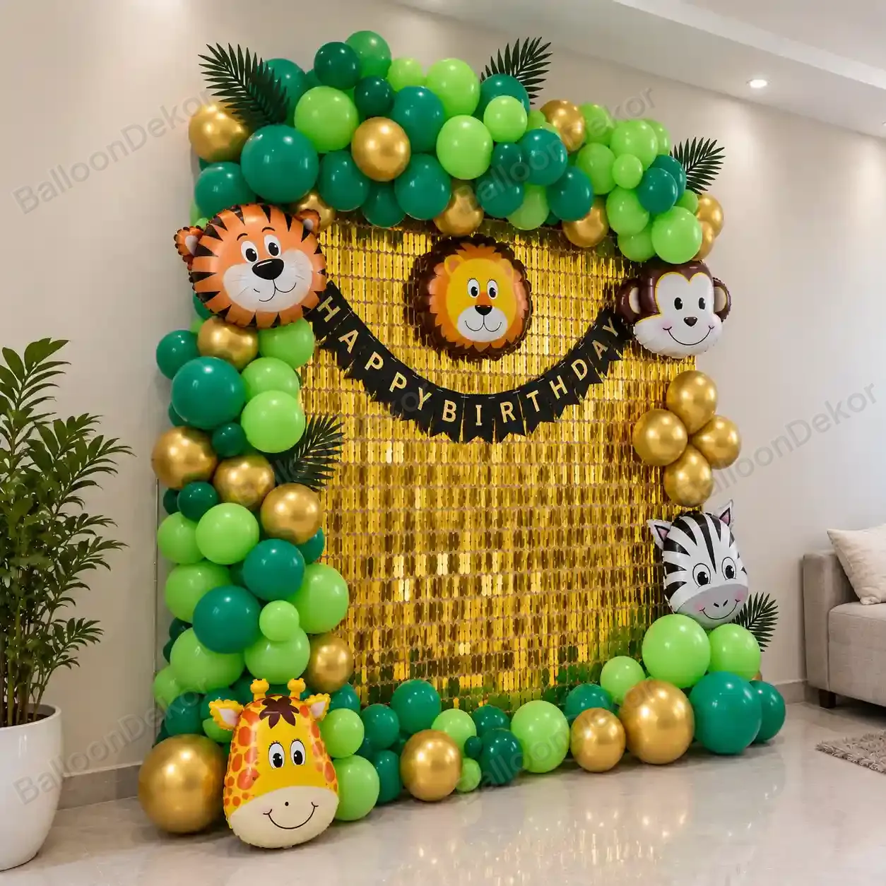 Jungle Theme Birthday Balloon Decoration — thumbnail 2