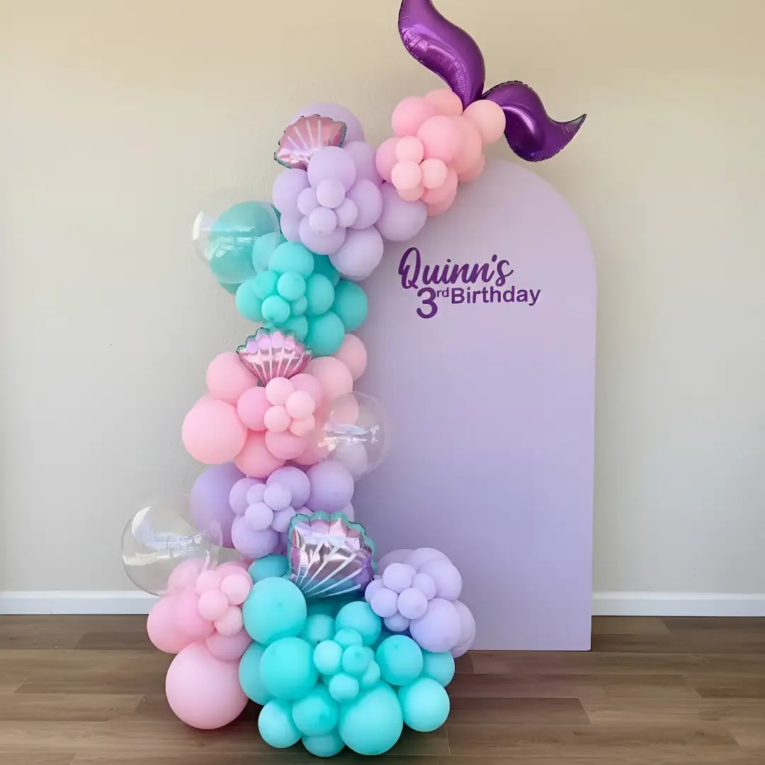 Mermaid Theme Kids Birthday Balloon Setup — Mermaid Theme Decoration