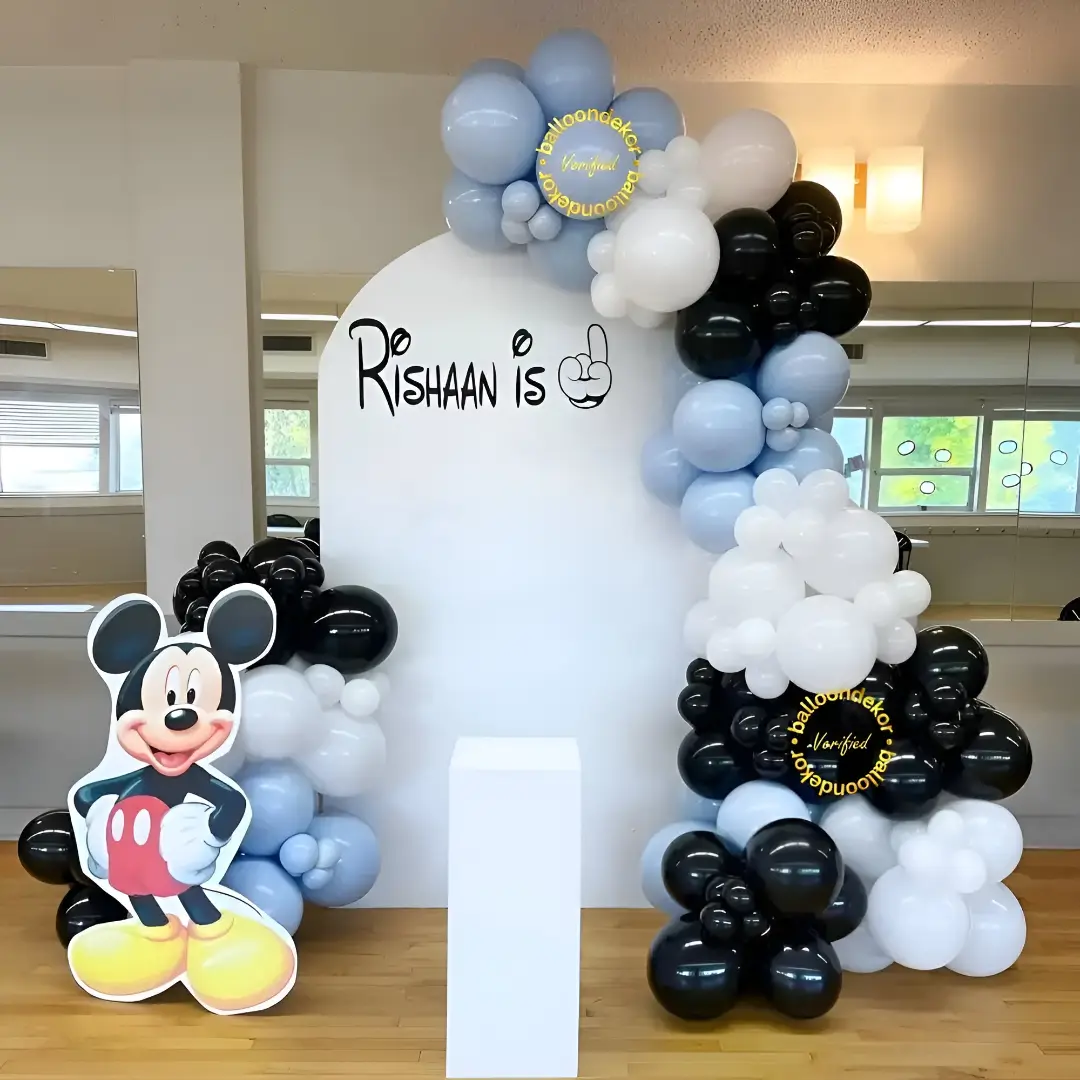 Mickey Mouse Themed Birthday Backdrop — Mickey Minnie Theme Decoration