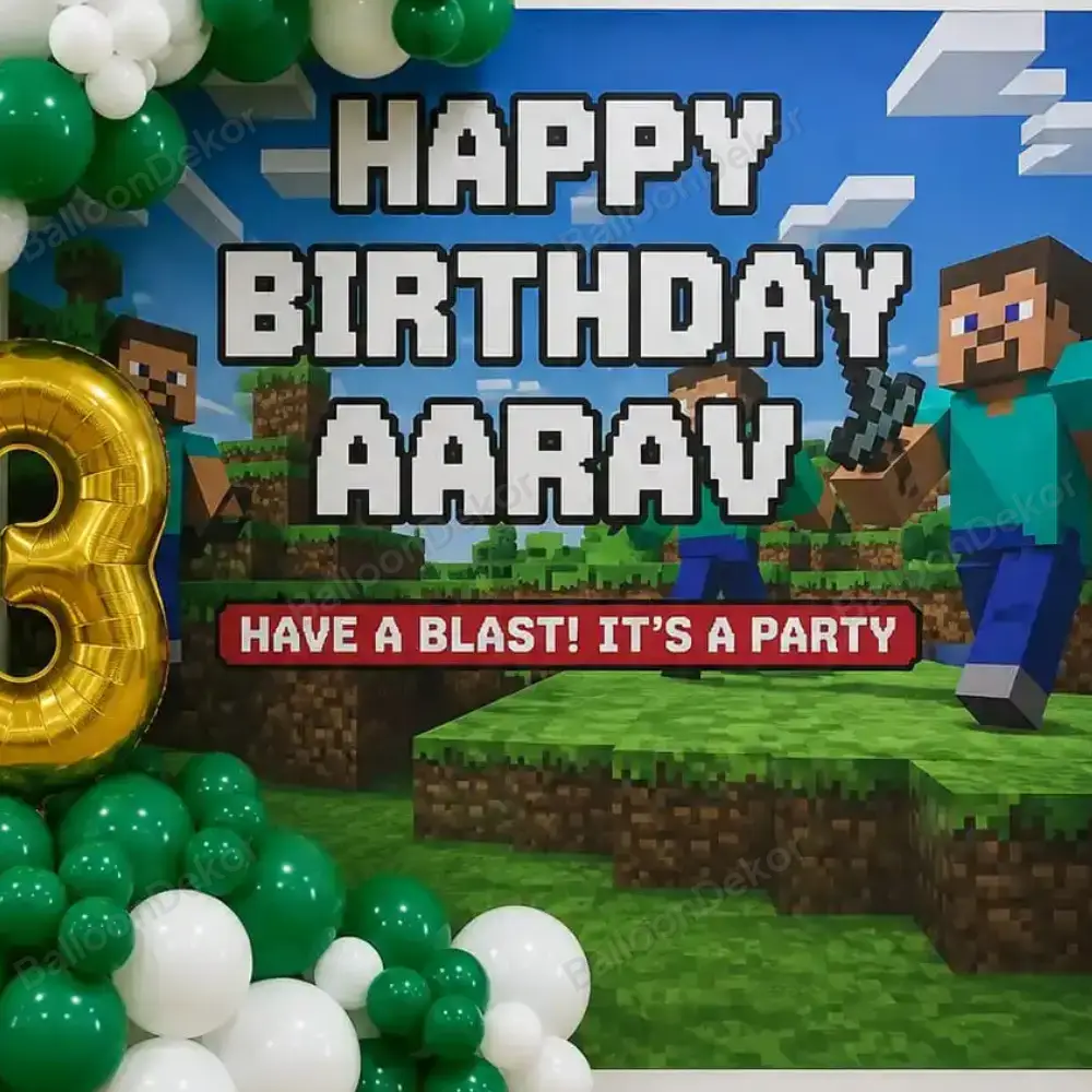 Minecraft Kids Birthday Party Setup — photo 2