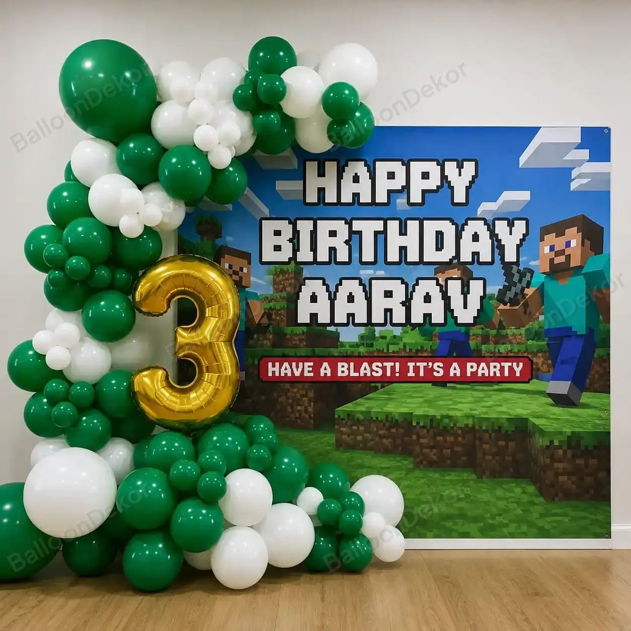 Minecraft Kids Birthday Party Setup