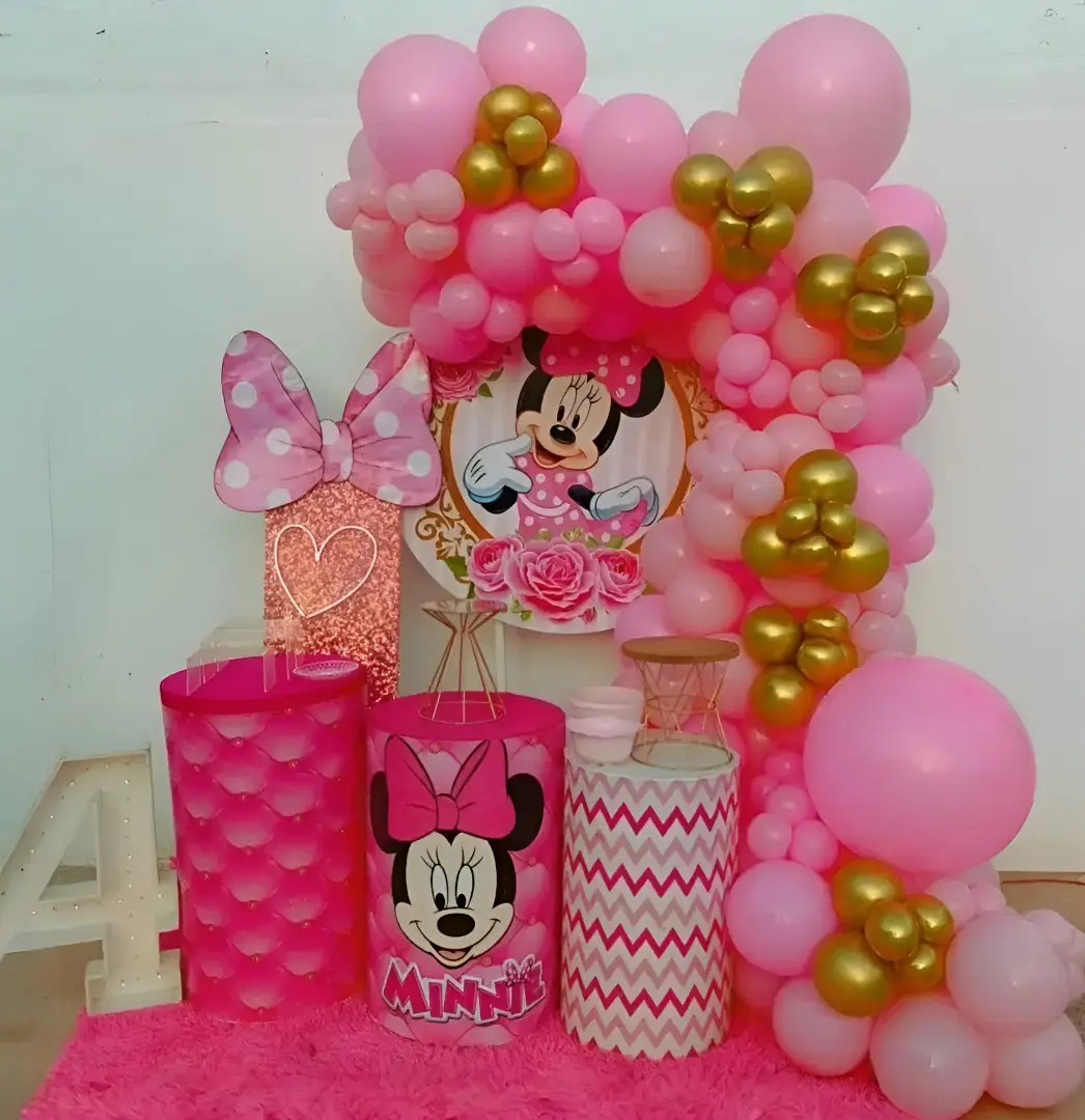 Minnie Theme kids Birthday Setup — Mickey Minnie Theme Decoration