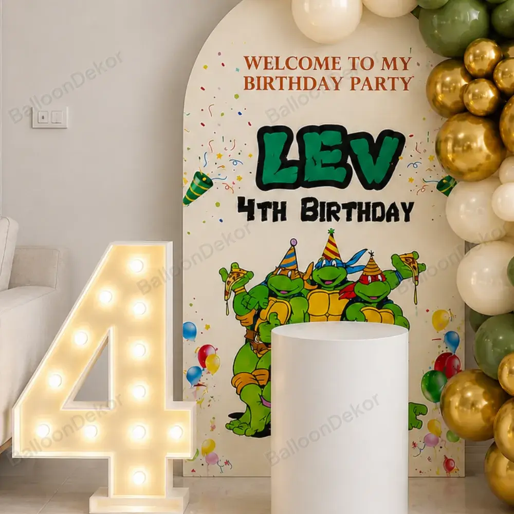 Ninja Turtles Action Birthday Balloon Decoration — thumbnail 3