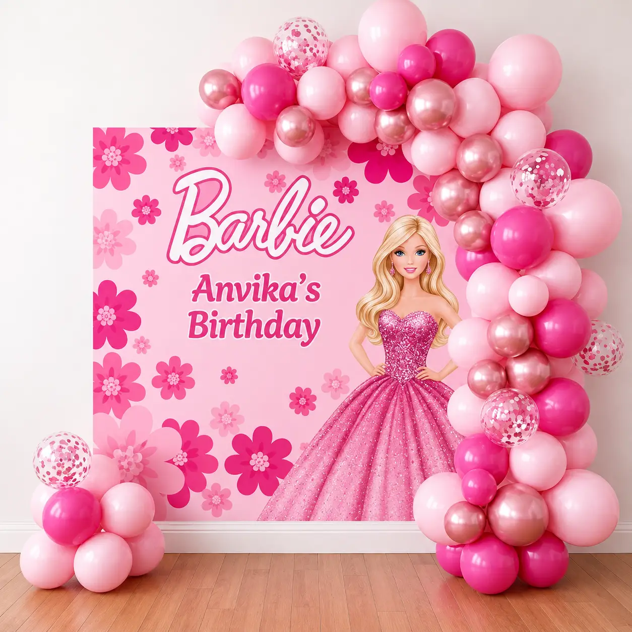 Pink Glam Barbie Theme Birthday Decor — Barbie Theme Decoration