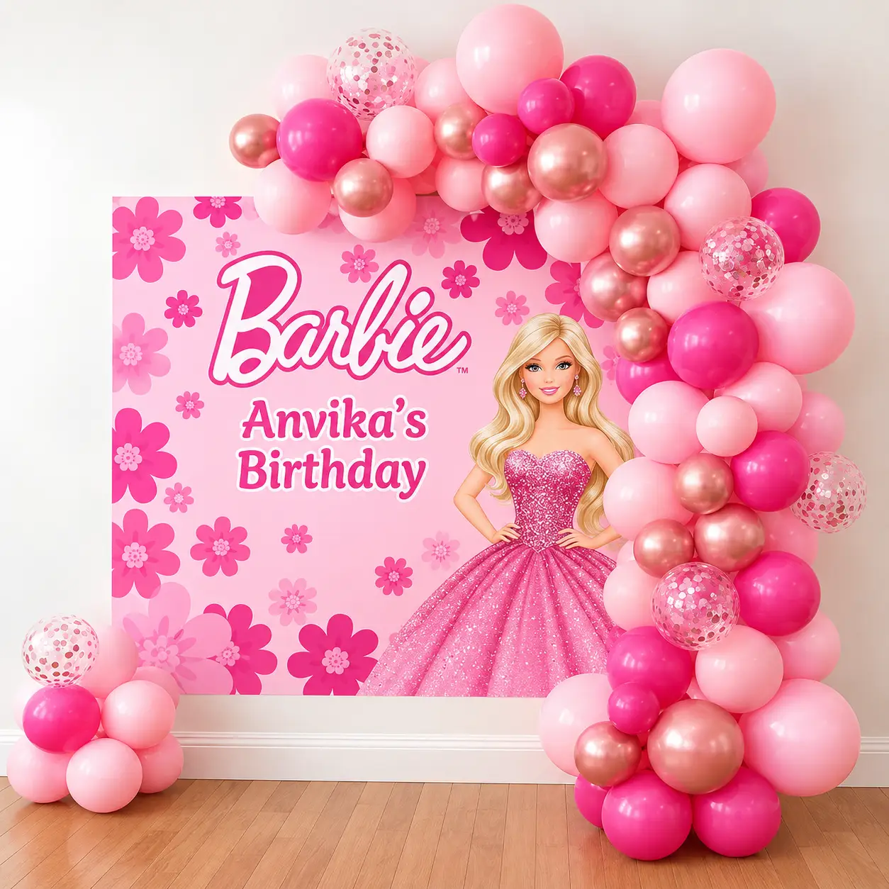 Pink Glam Barbie Theme Birthday Decor — thumbnail 2