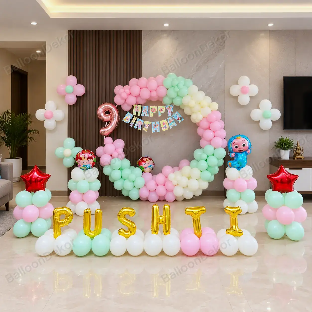 Premium Cocomelon Ring Setup — Cocomelon Theme Decoration
