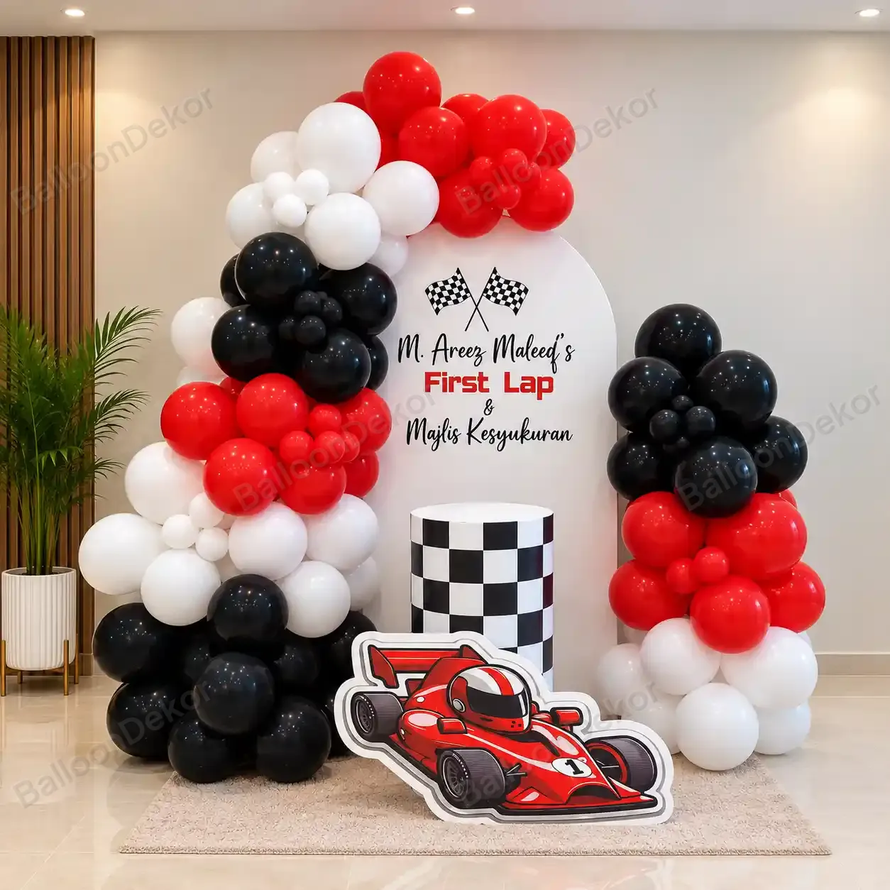 Racing Car Theme Birthday Decoration