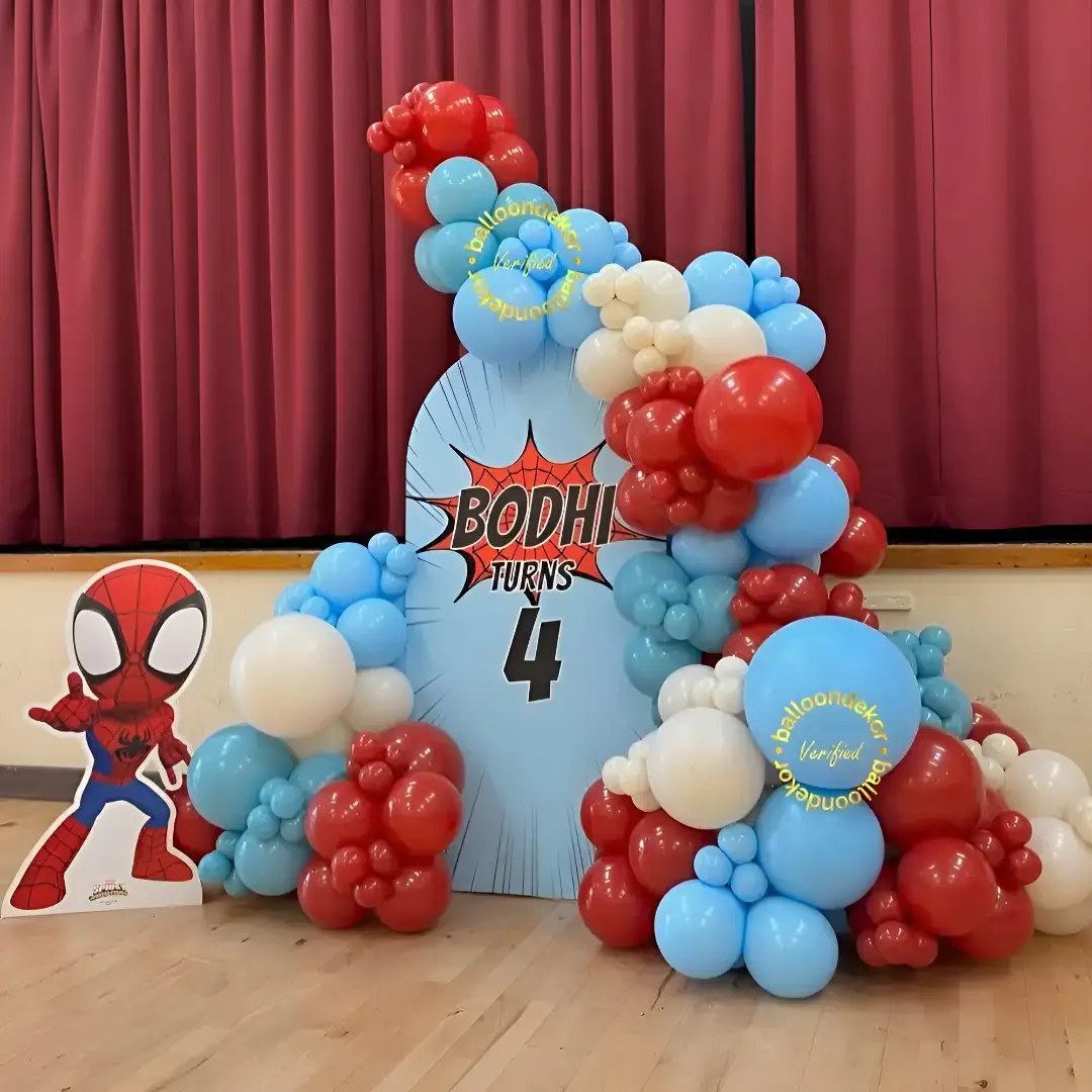 Spider Hero Birthday Balloon Backdrop — thumbnail 2