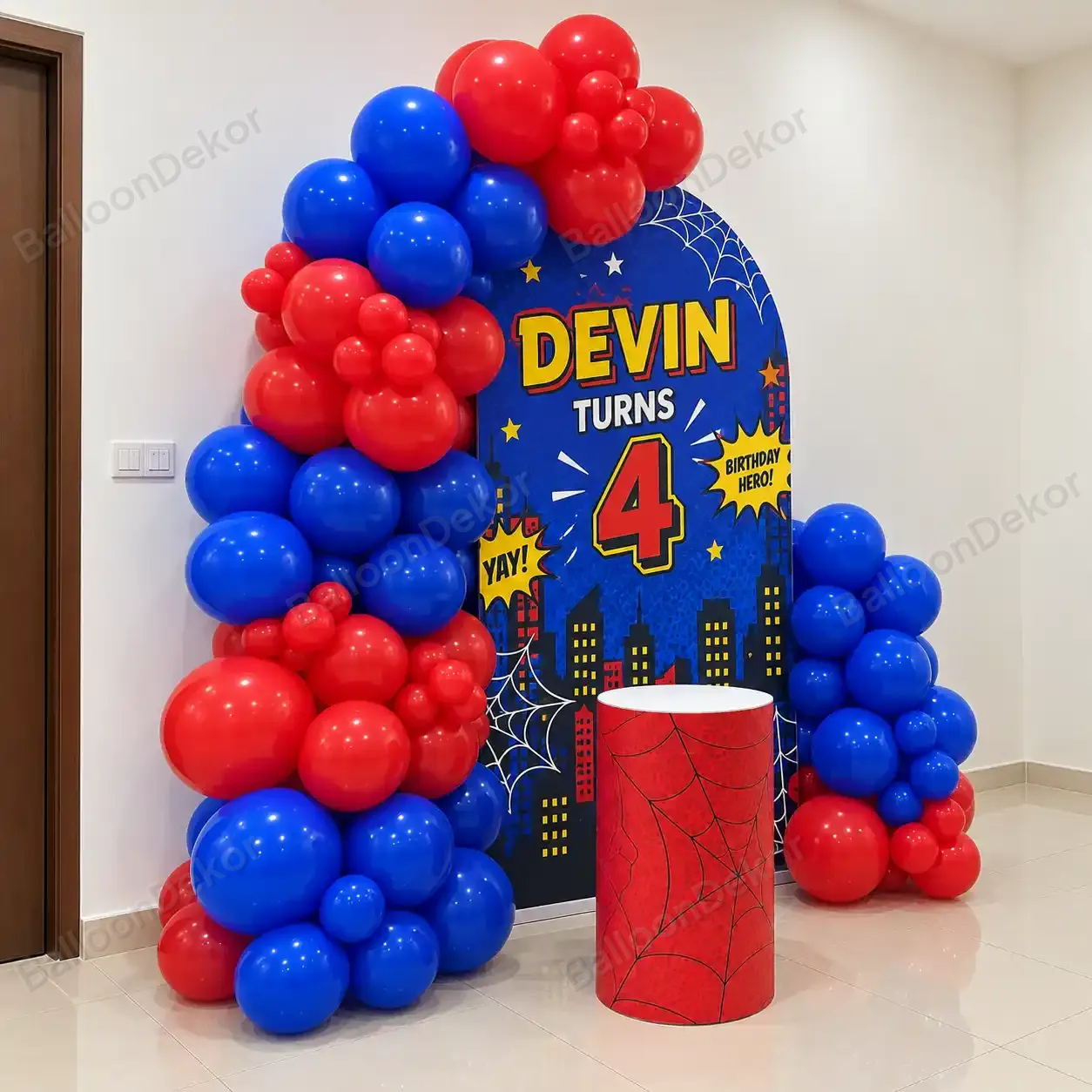 Spiderman Adveture Theme Birthday Decoration — thumbnail 2