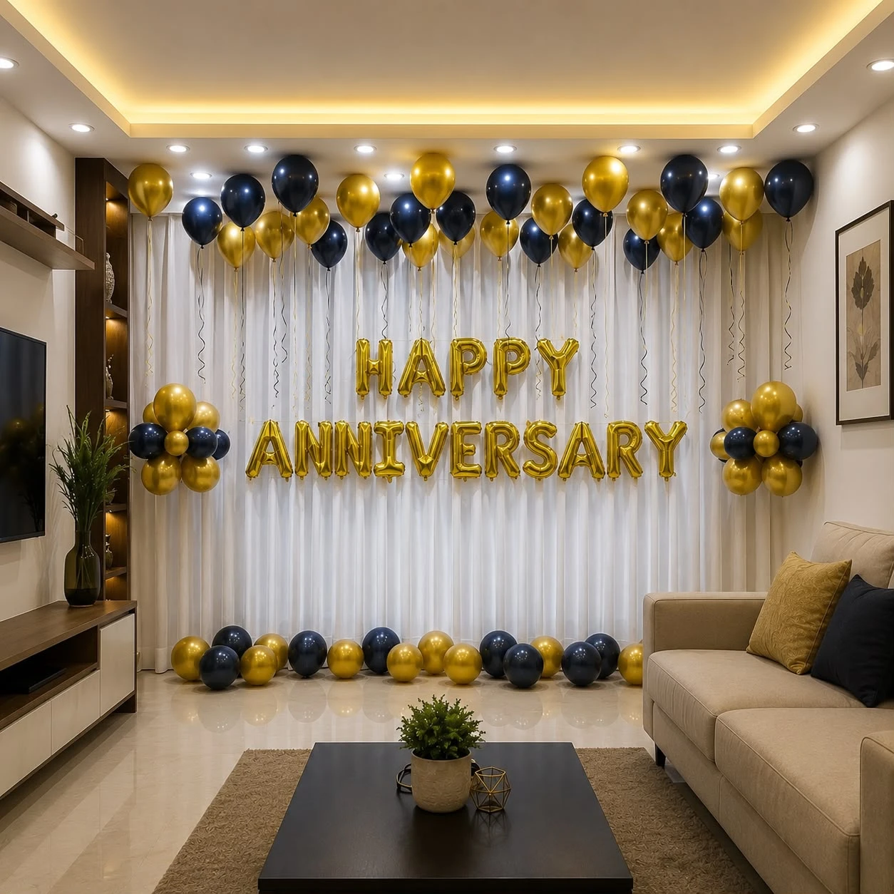 Anniversary Decoration Setup for Hall — thumbnail 2