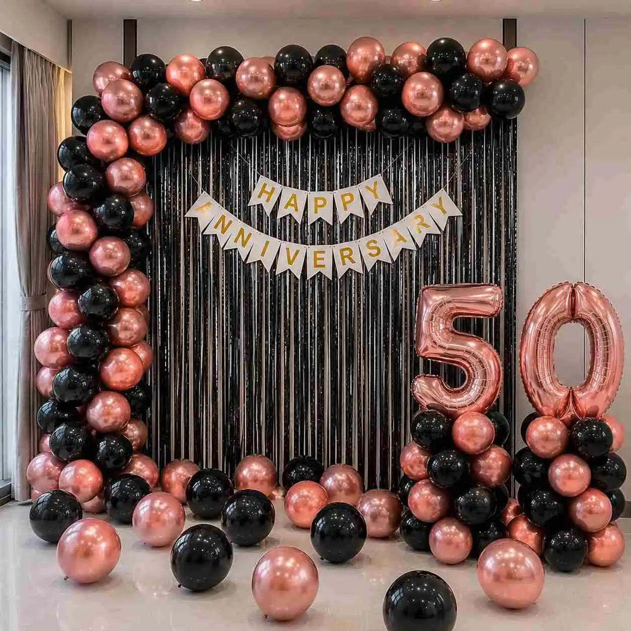 Premium 50th Anniversary Balloon Decoration