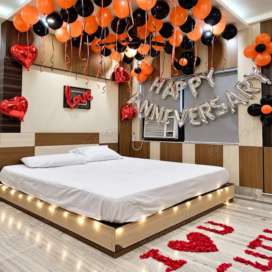 Surprise Anniversary Room Decoration — Anniversary Decoration In Chennai in Chennai