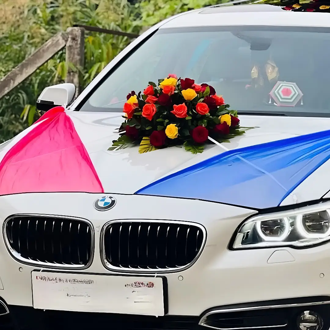 BMW Wedding Car Decoration — thumbnail 2