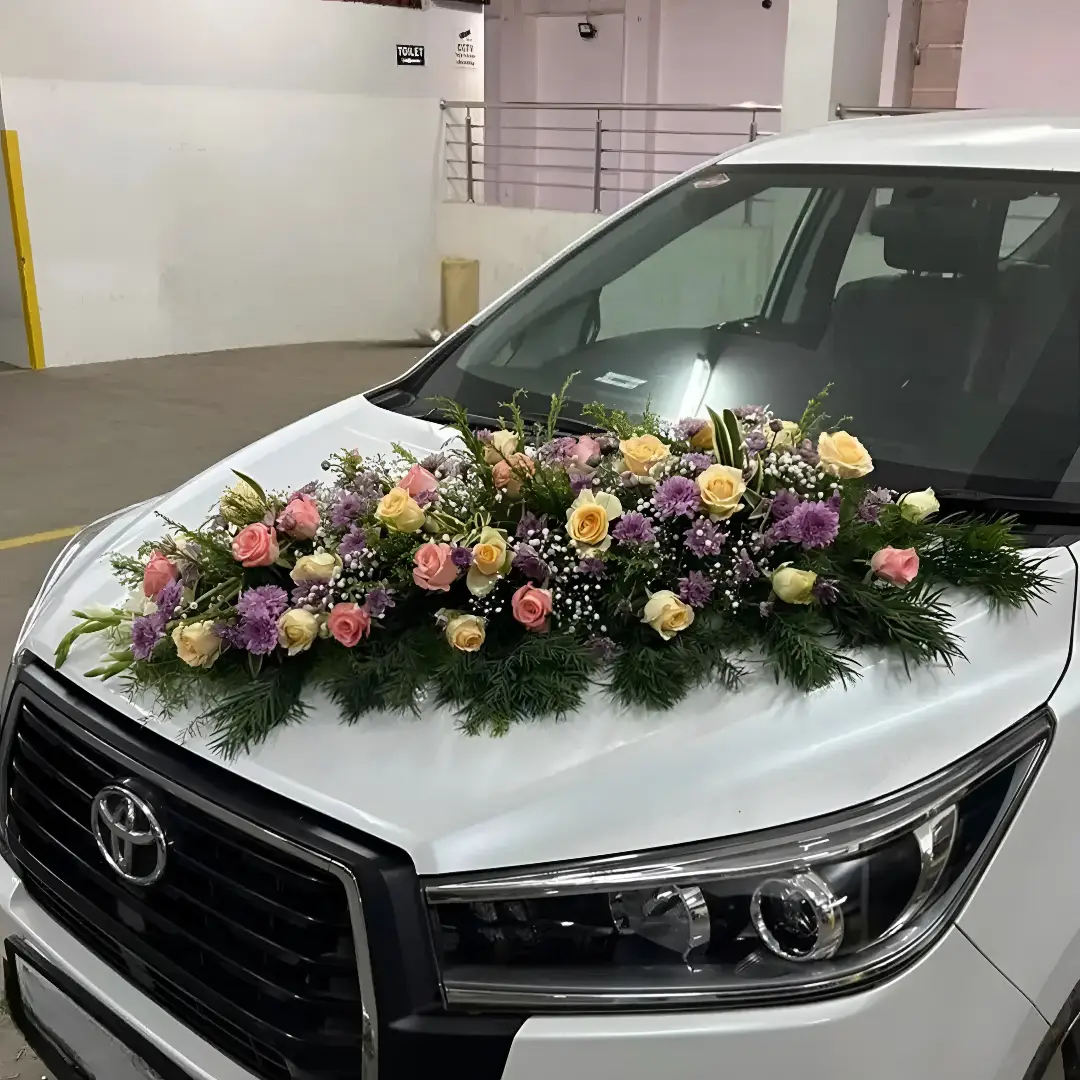 Floral Bridal Car Decoration — photo 2