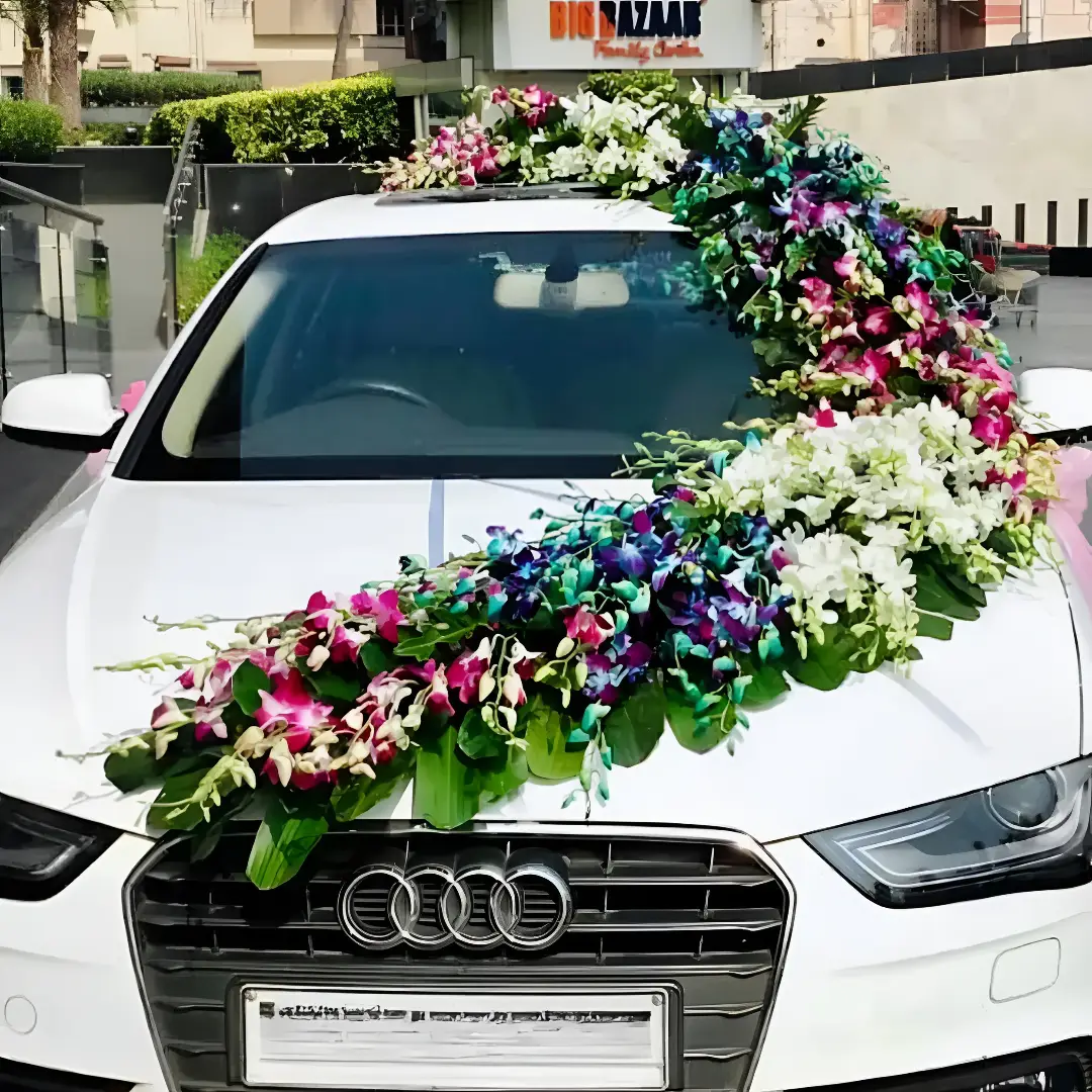 Premium Wedding Car Decoration — thumbnail 2