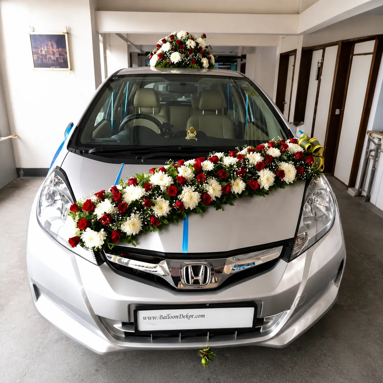 Premium Wedding Car Floral Decoration — Car Decoration For Wedding