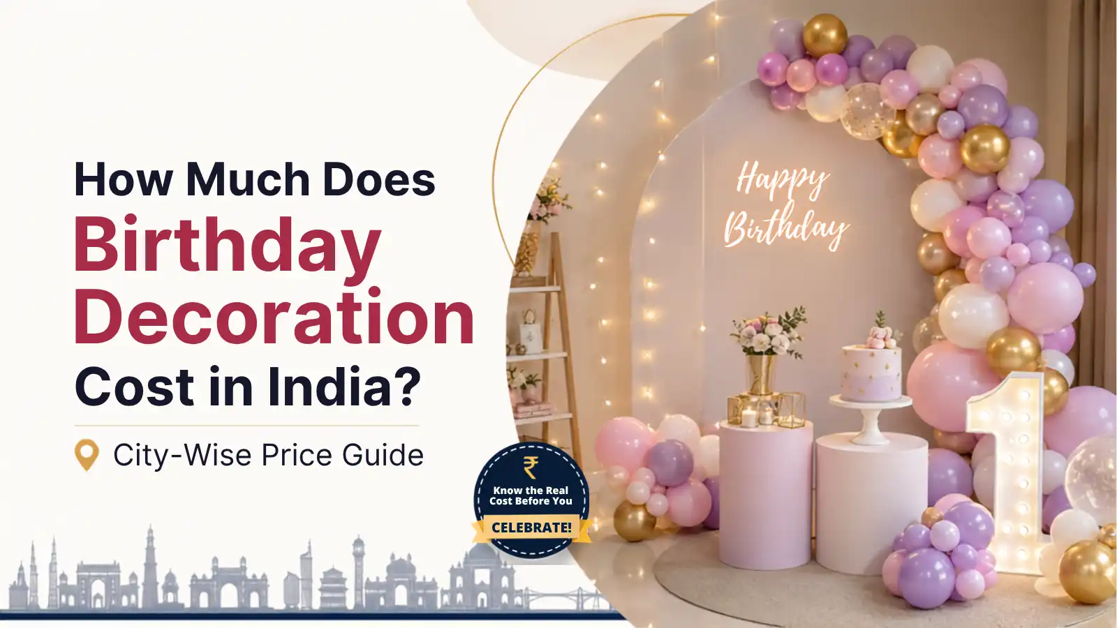 How Much Does Birthday Decoration Cost in India? City-Wise Price Guide