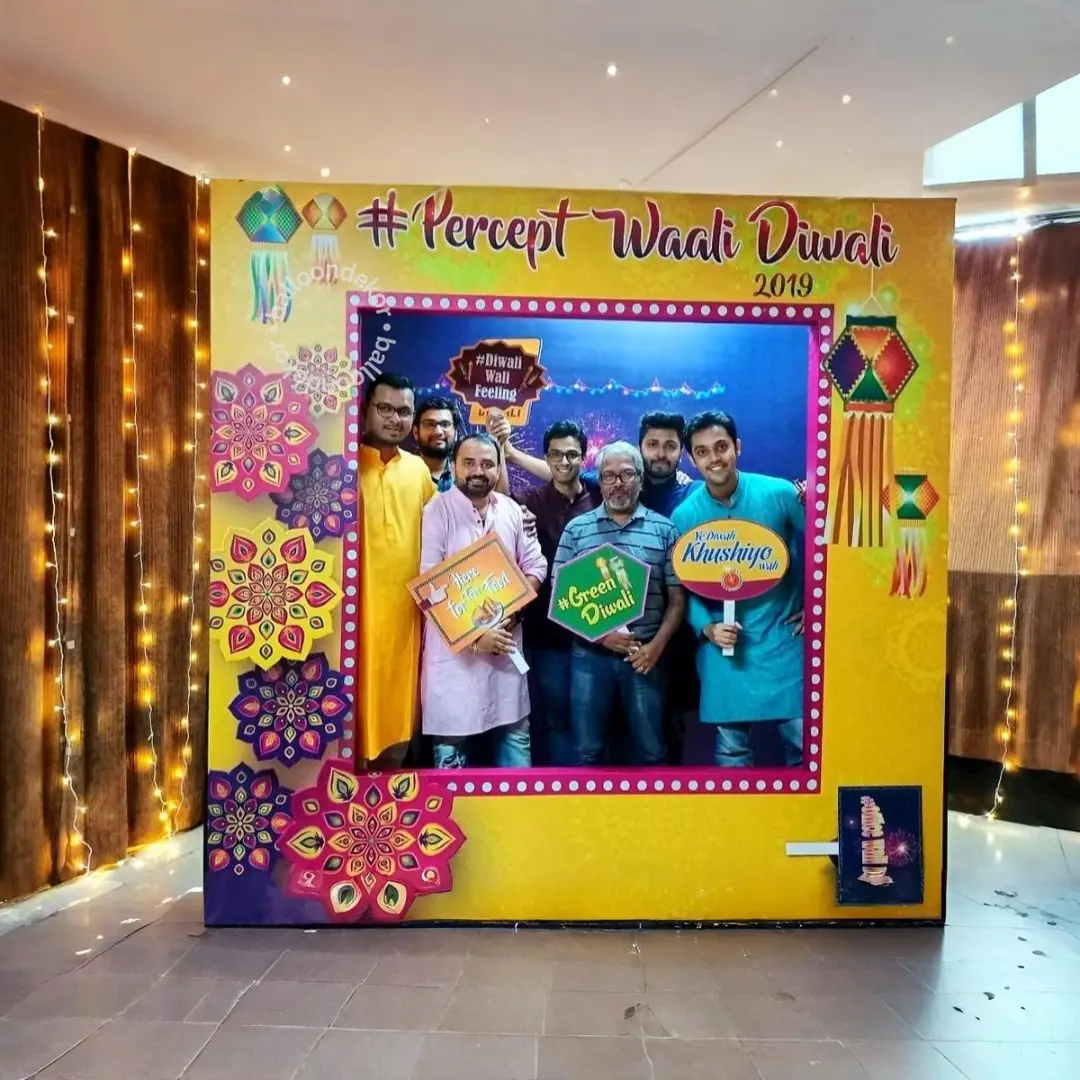Corporate Diwali Backdrop Decoration