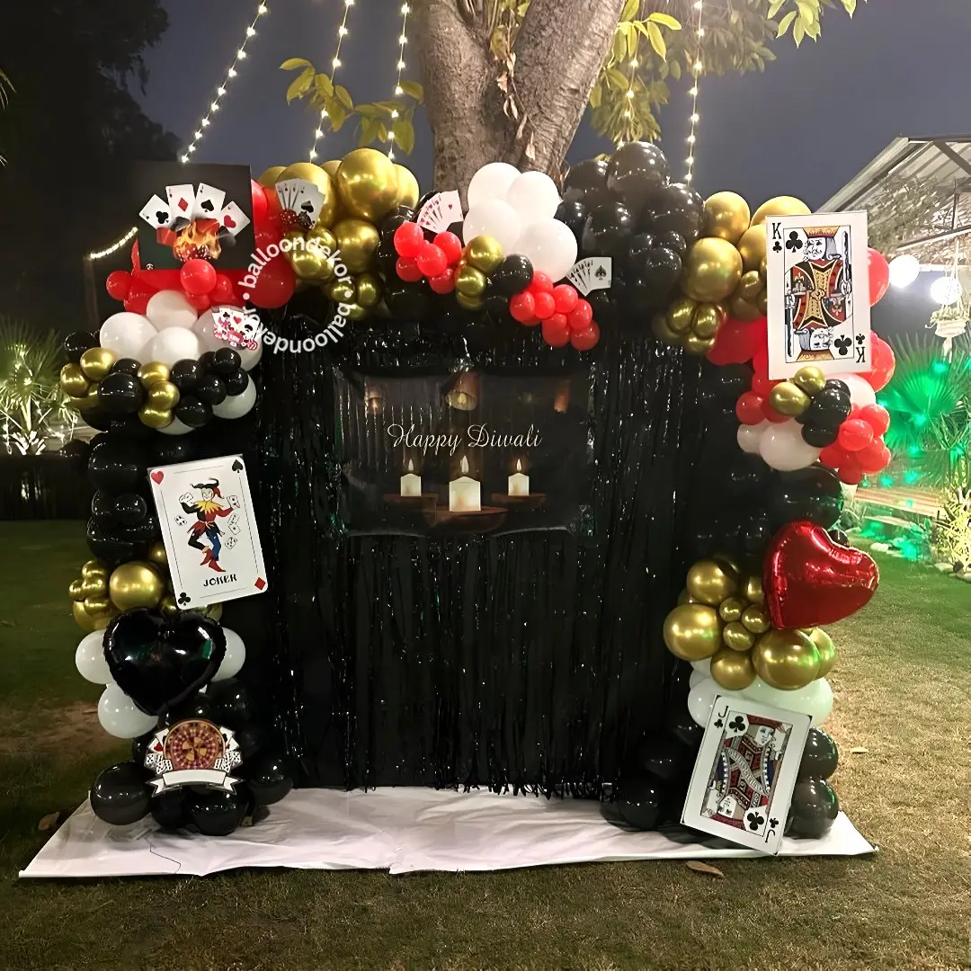 Cards Theme Diwali Party Decoration