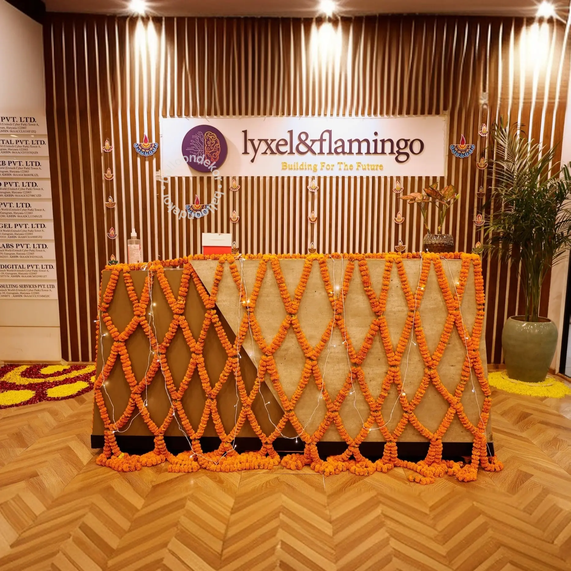 Reception Decoration With Garlands