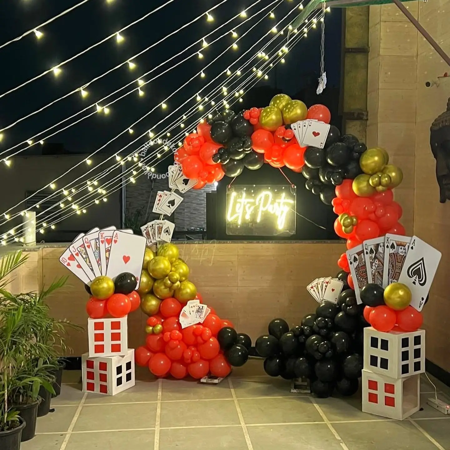 Casino Theme Diwali Party Setup