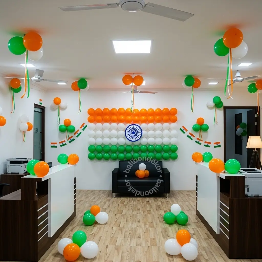 Indian Flag Theme Office Decor