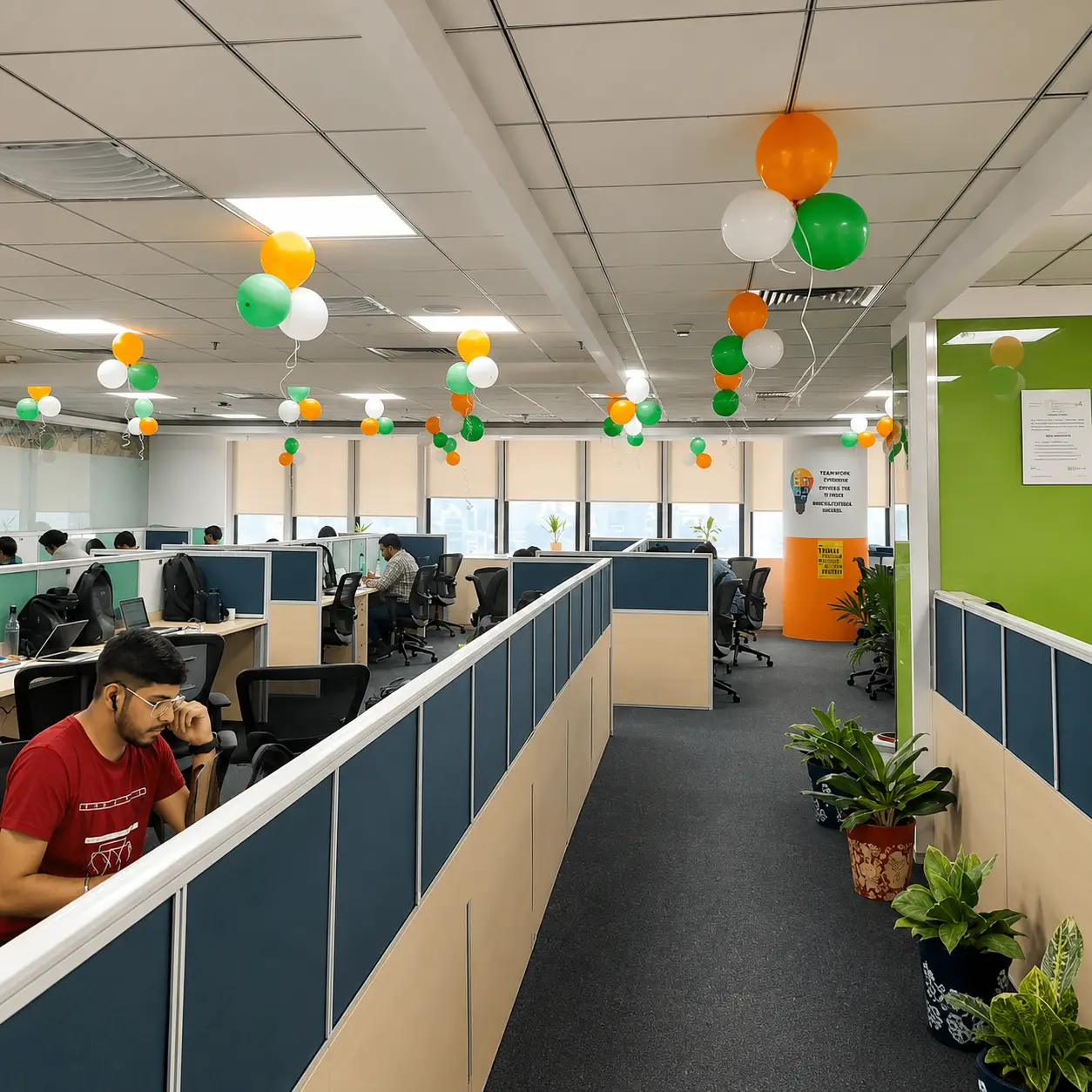 Office Balloon Decoration for Independence Day — thumbnail 2