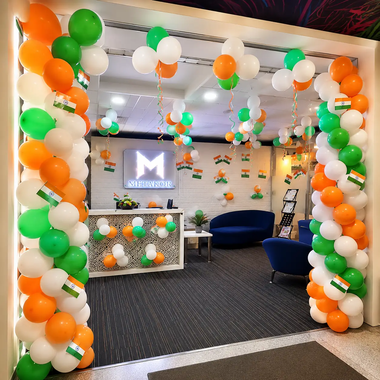 Corporate Independence Day Balloon Decoration — Independence Day Decoration Service in India