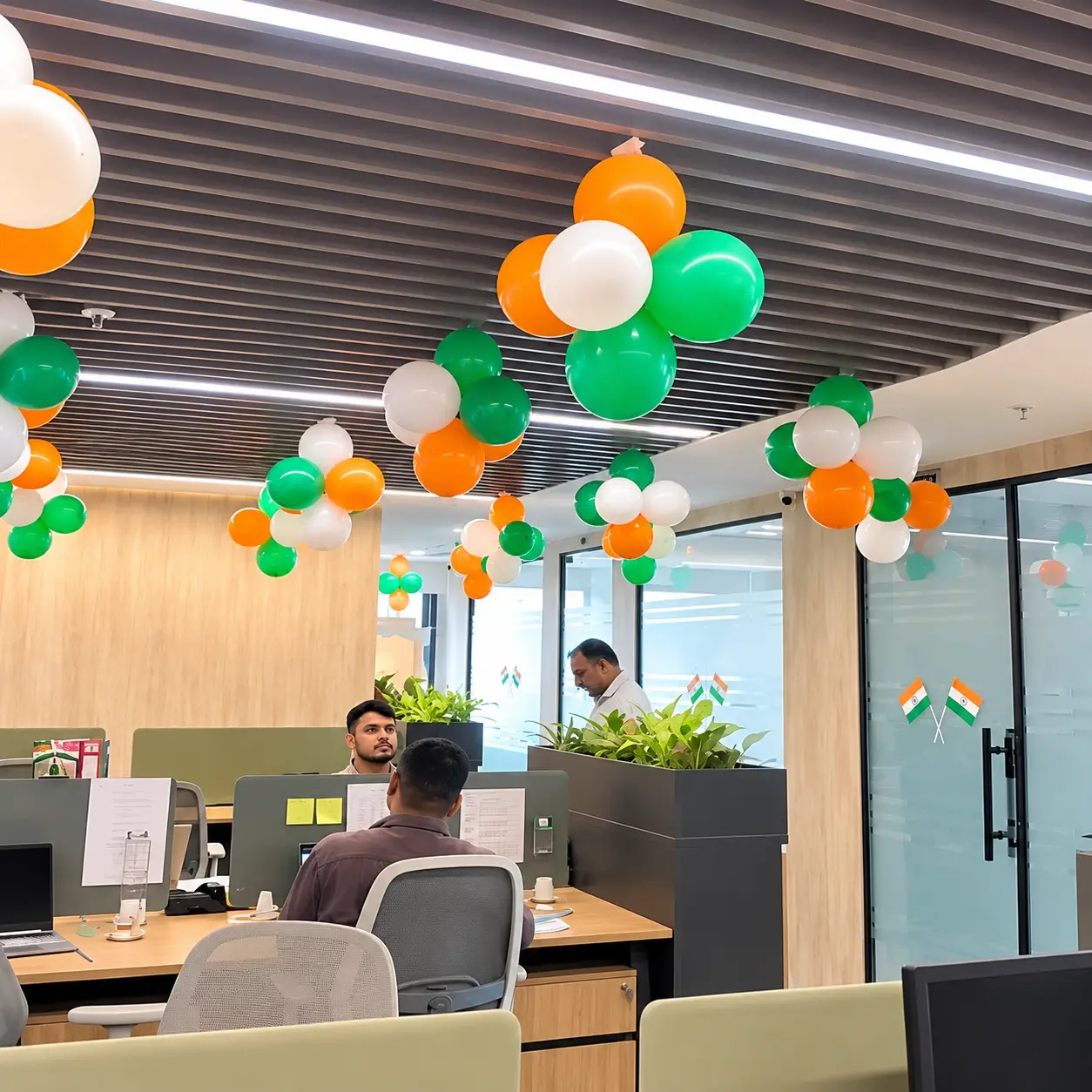 Tricolor Balloon Decor for Independence Day — Independence Day Decoration Service in India