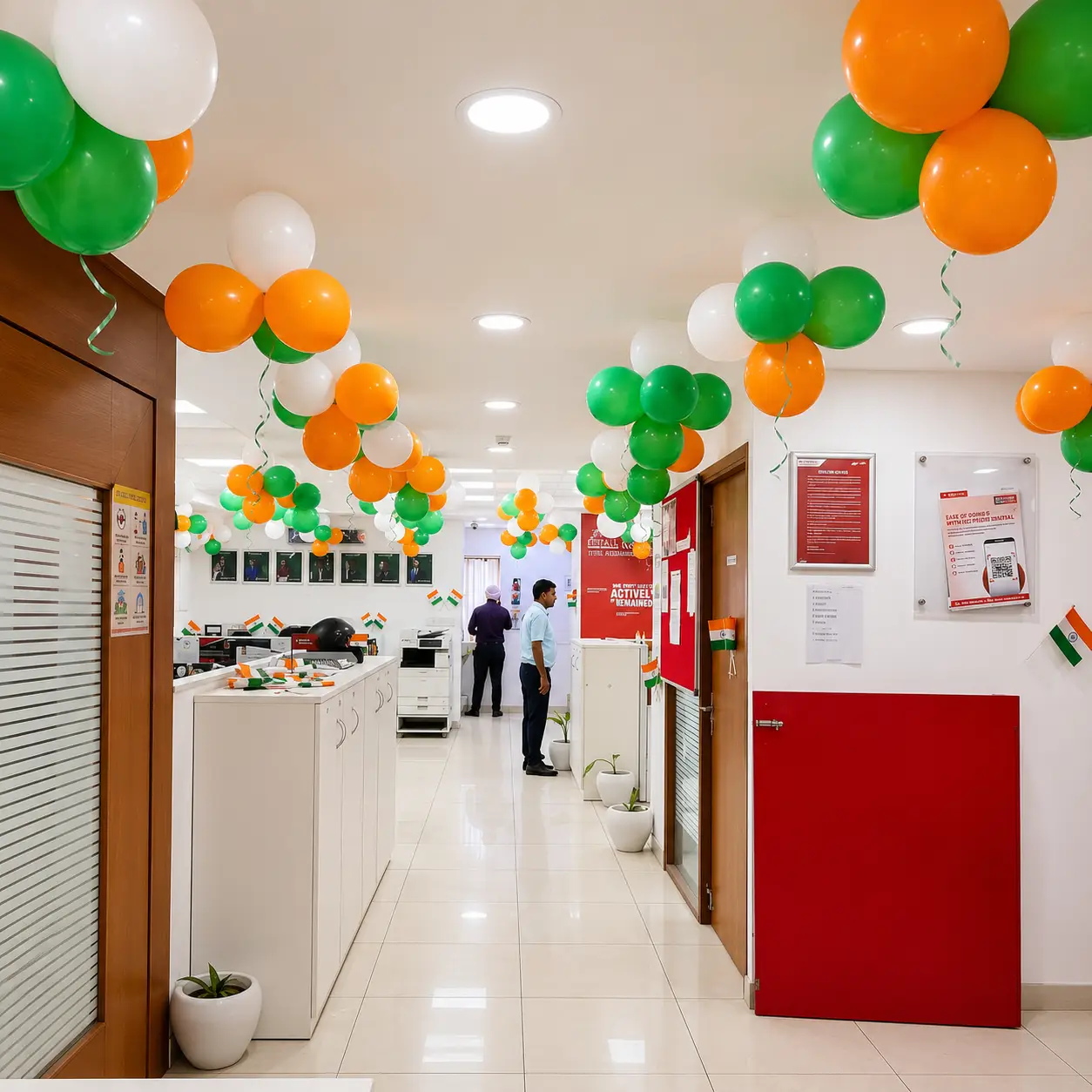 Office Tricolor Balloon Decoration — thumbnail 2