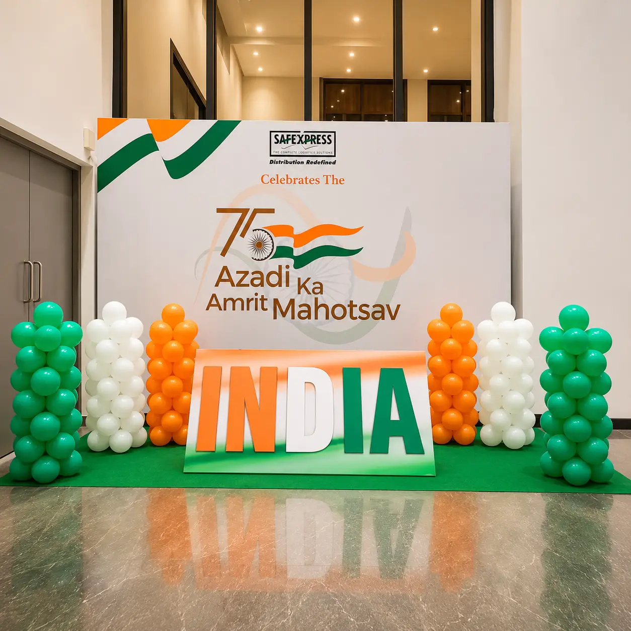 Luxury Tricolor Office Decoration for Independence Day — Independence Day Decoration Service in India
