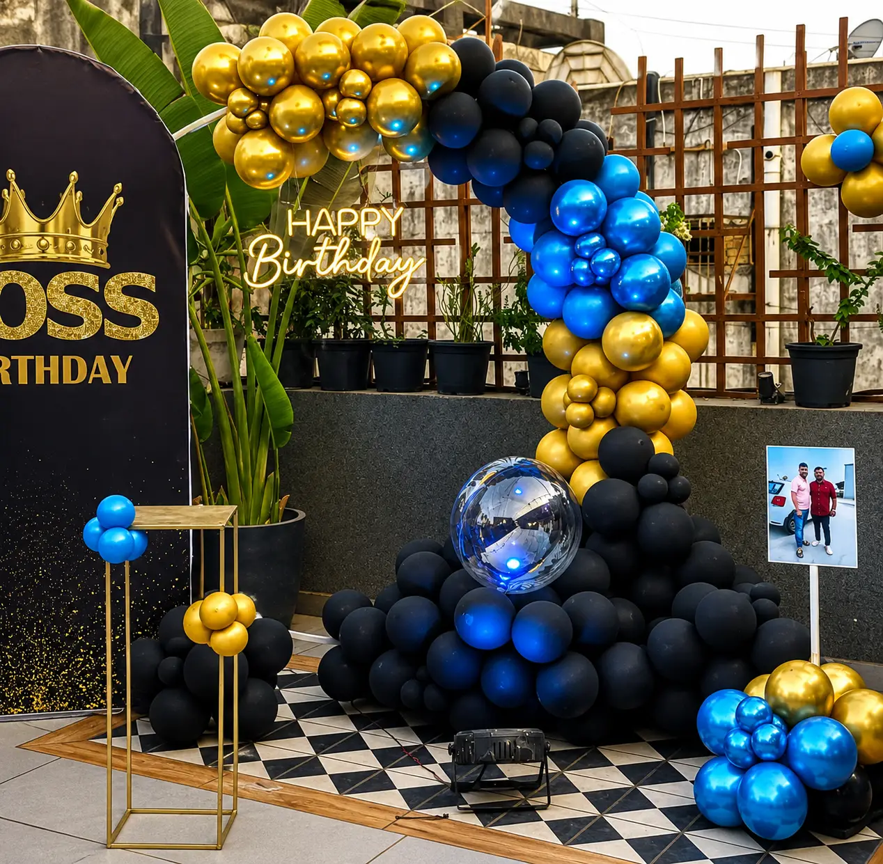 Boss Birthday Balloon Decoration — thumbnail 2