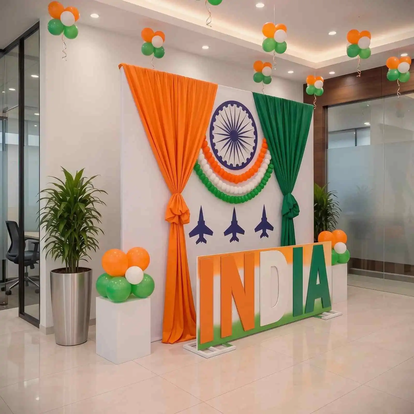 Independence Day Office Entrance Decoration — thumbnail 2
