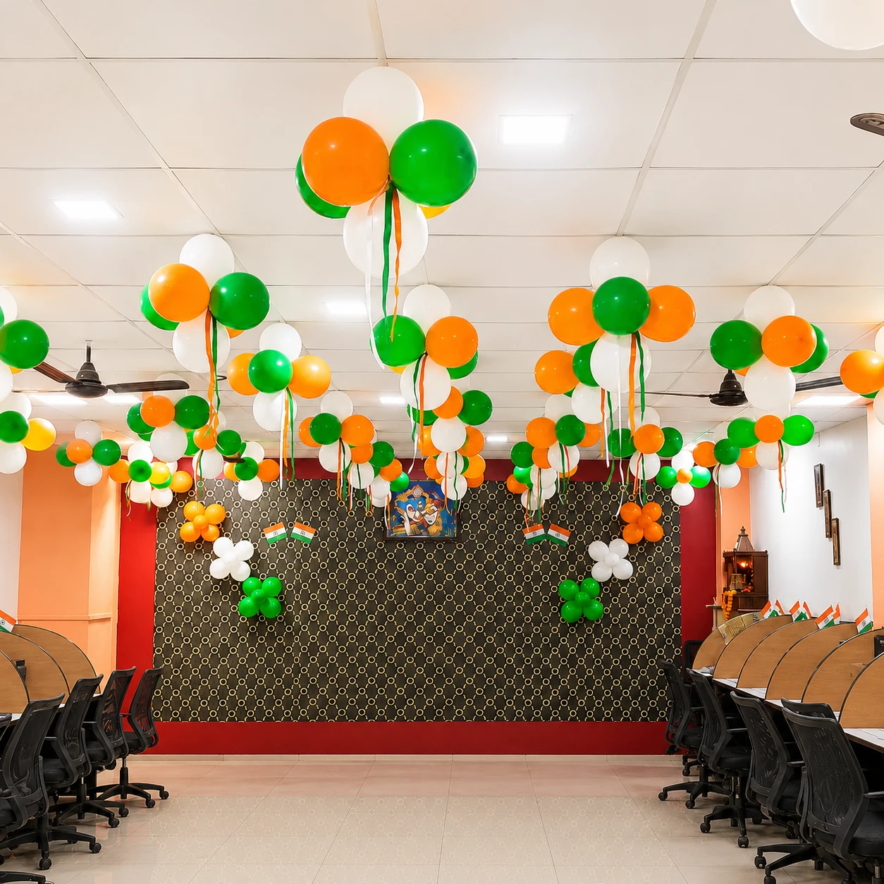 Tricolor Office Reception Decoration — thumbnail 2