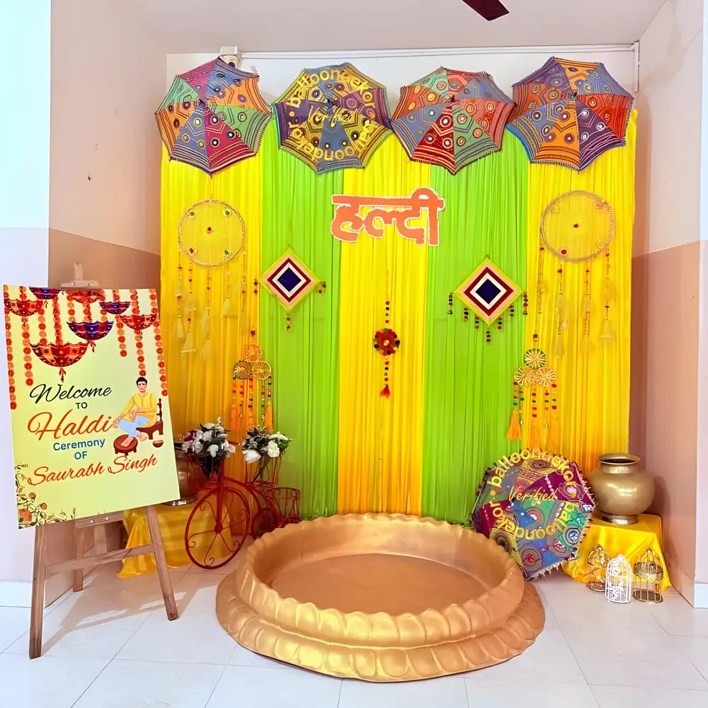 Haldi Mehndi Backdrop