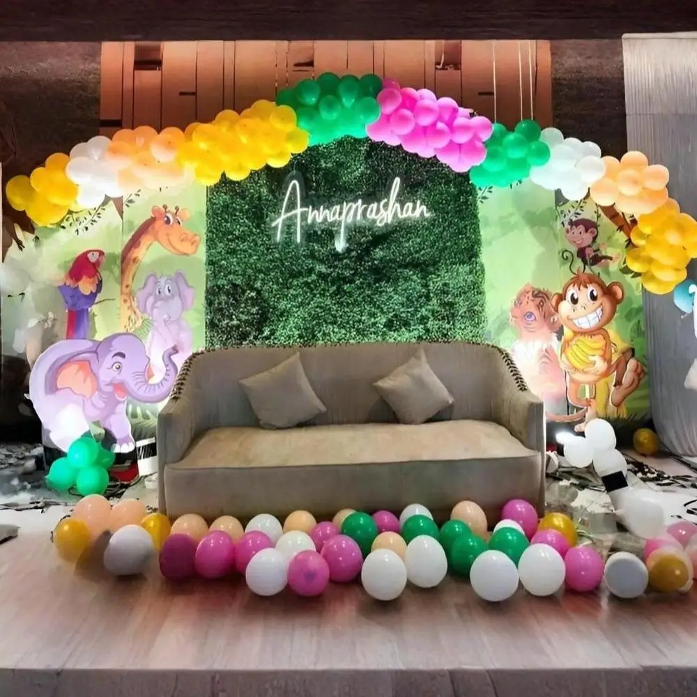 Jungle Theme Annaprashan Setup
