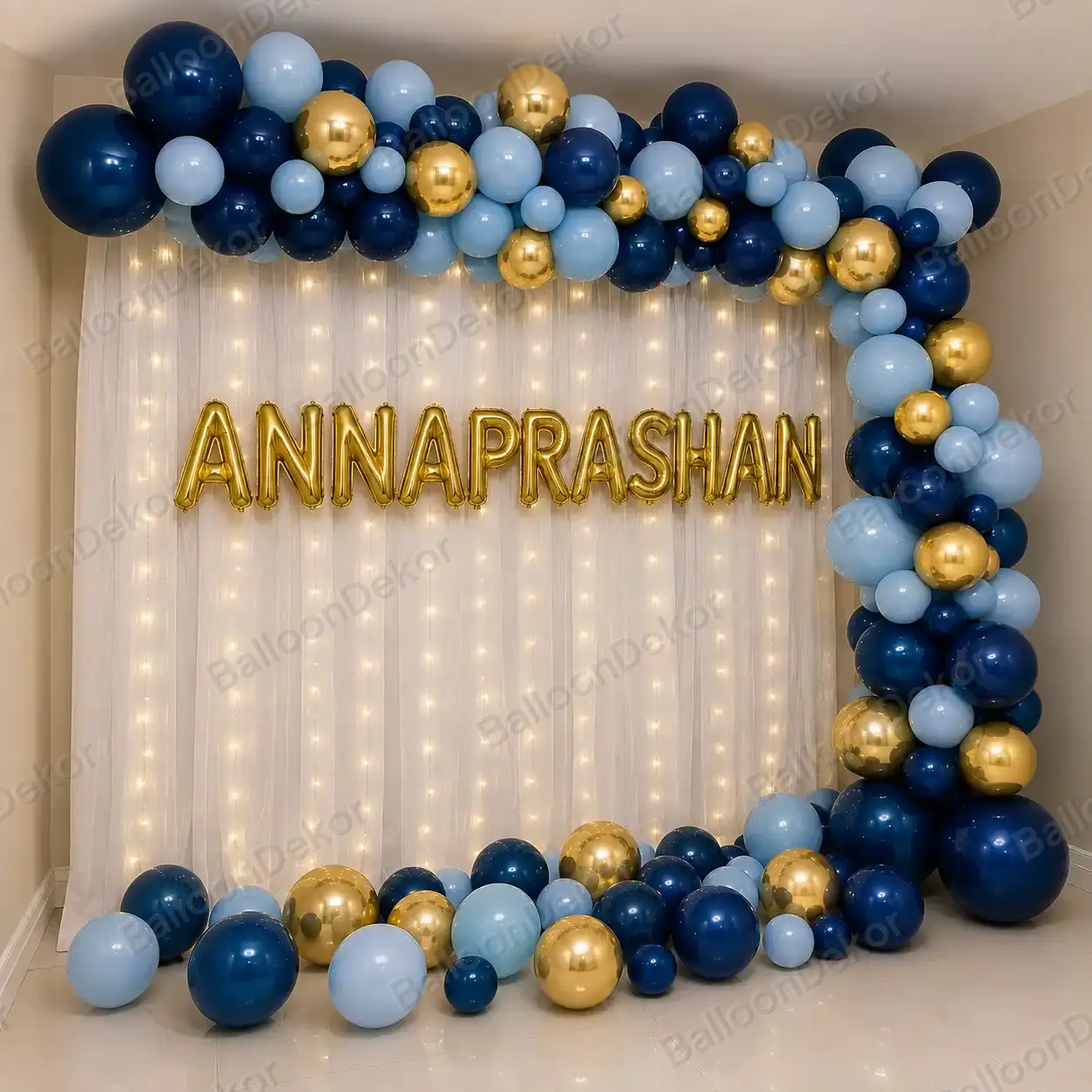 Elegant Annaprashan Balloon Arch Backdrop Decoration — photo 2