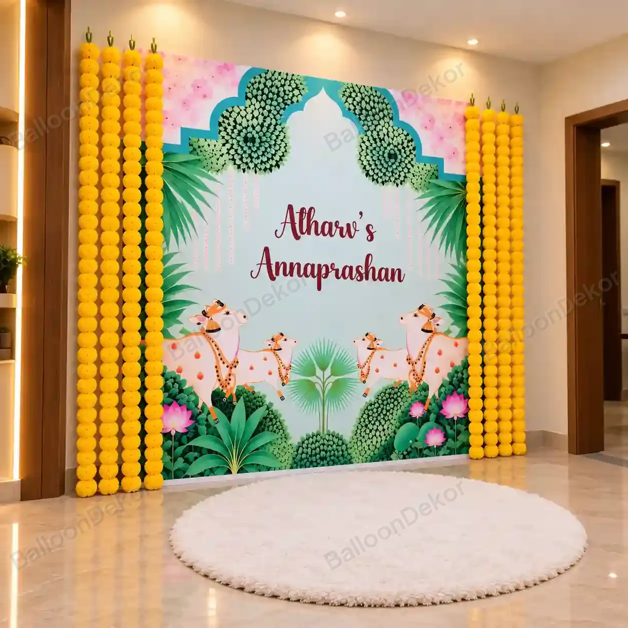 Elegant Floral Annaprashan Decoration — thumbnail 2