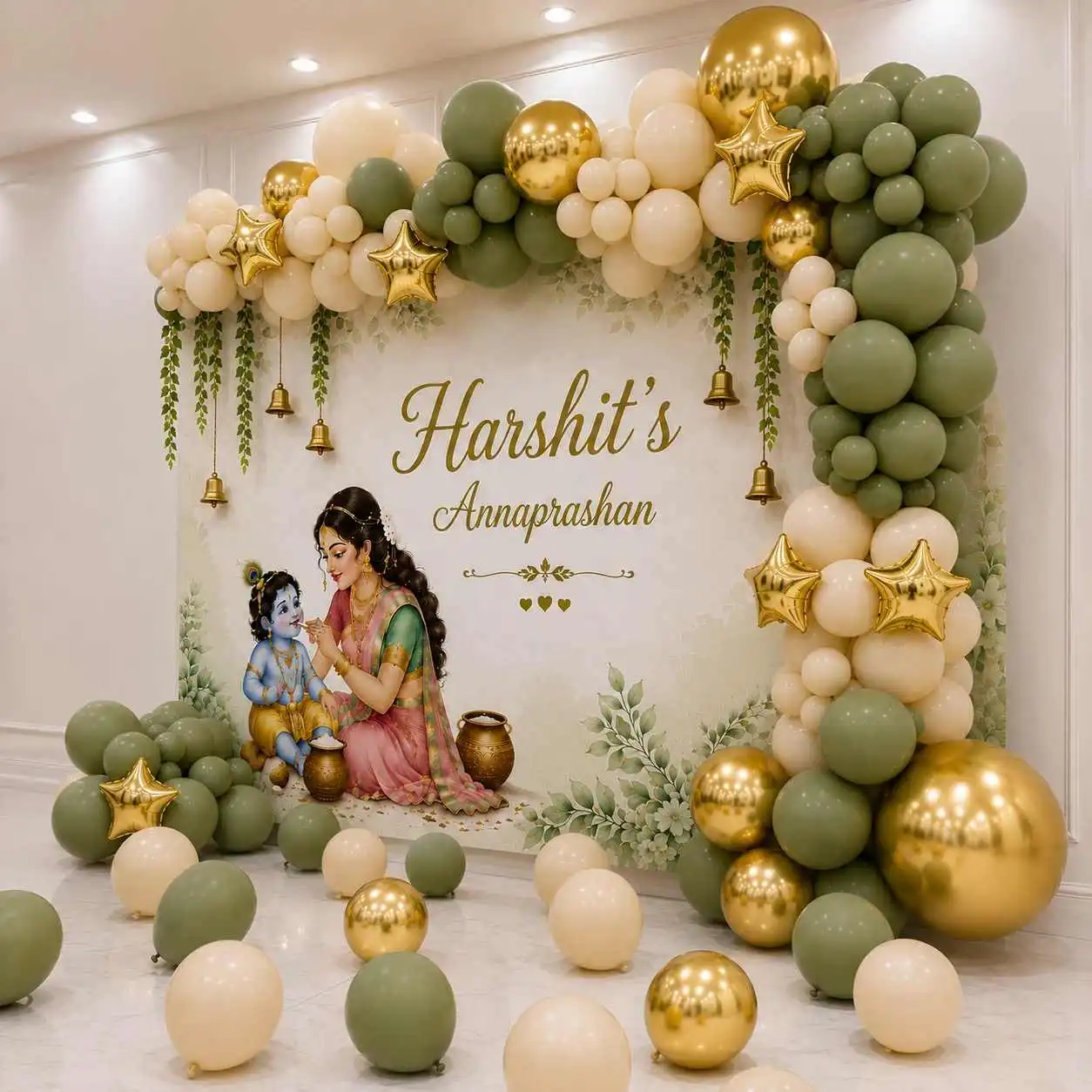 Elegant Traditional Annaprashan Balloon Decoration — thumbnail 2