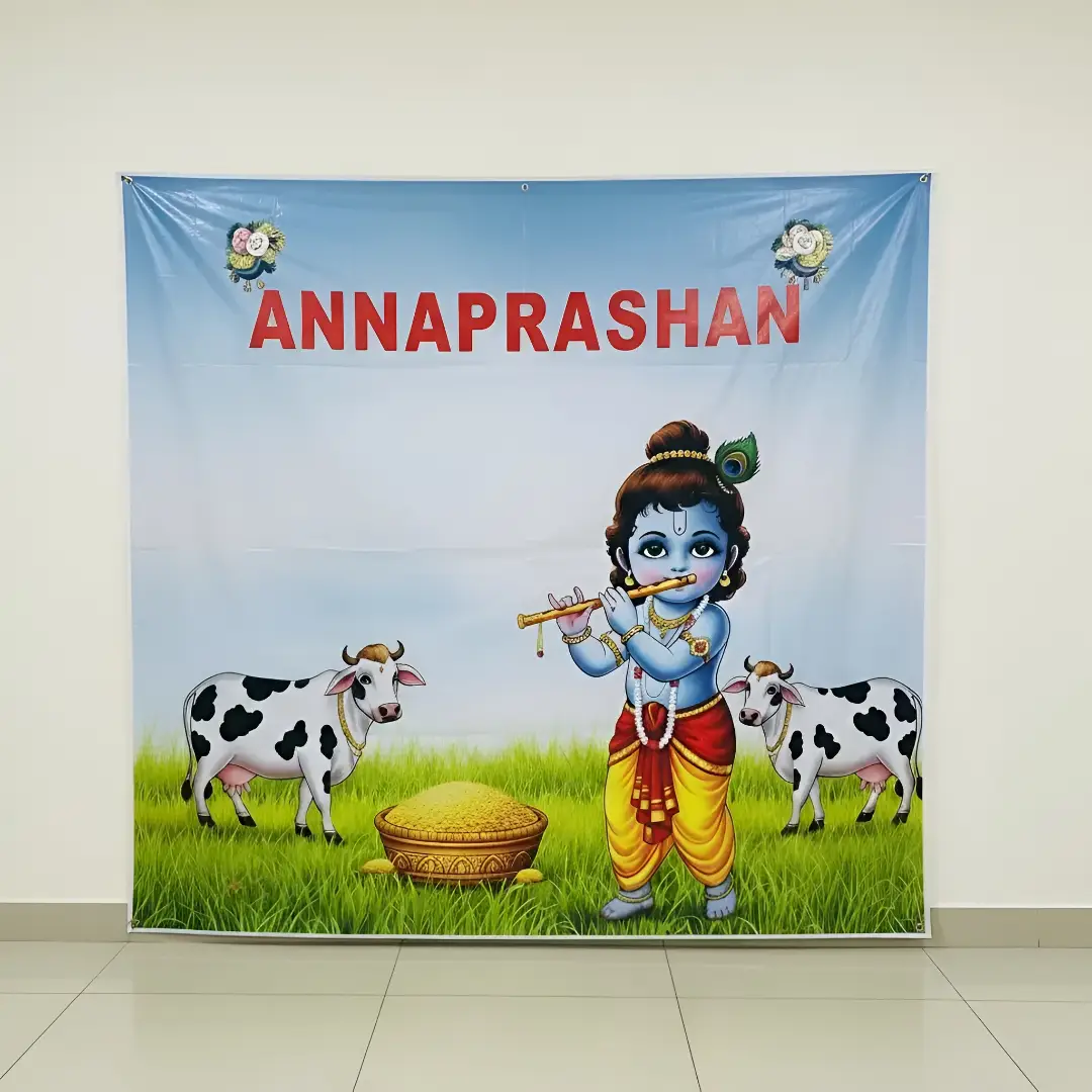 First Rice Ceremony Backdrop Decoration — photo 3