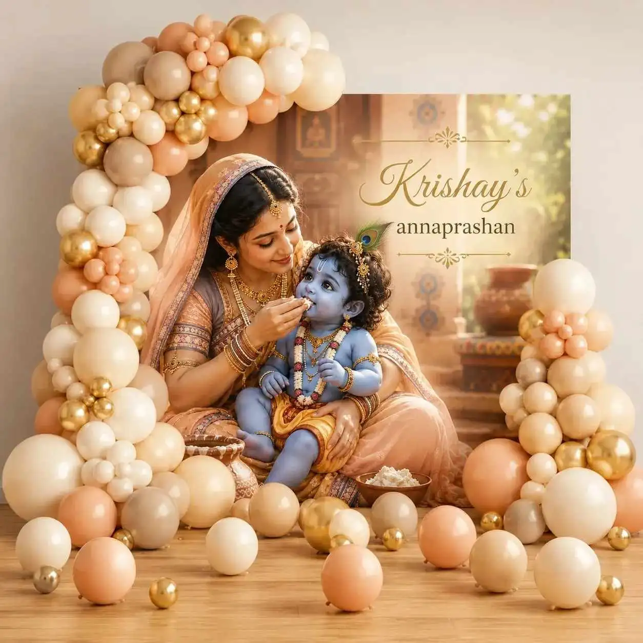 Premium Annaprashan Balloon Decoration
