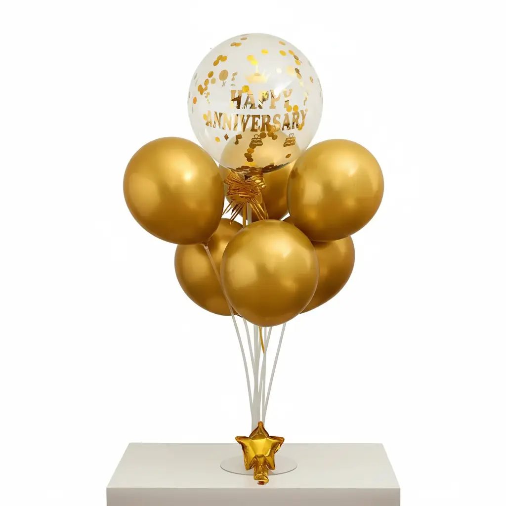 Golden Chrome Balloon Set