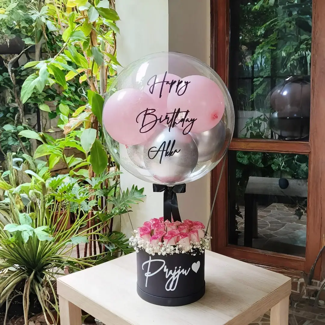 Pretty Pink Birthday Balloon Bouquet